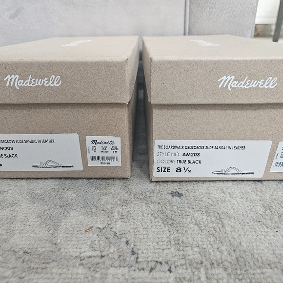 New MADEWELL Black Slide Leather Sandal - Picture 8 of 10